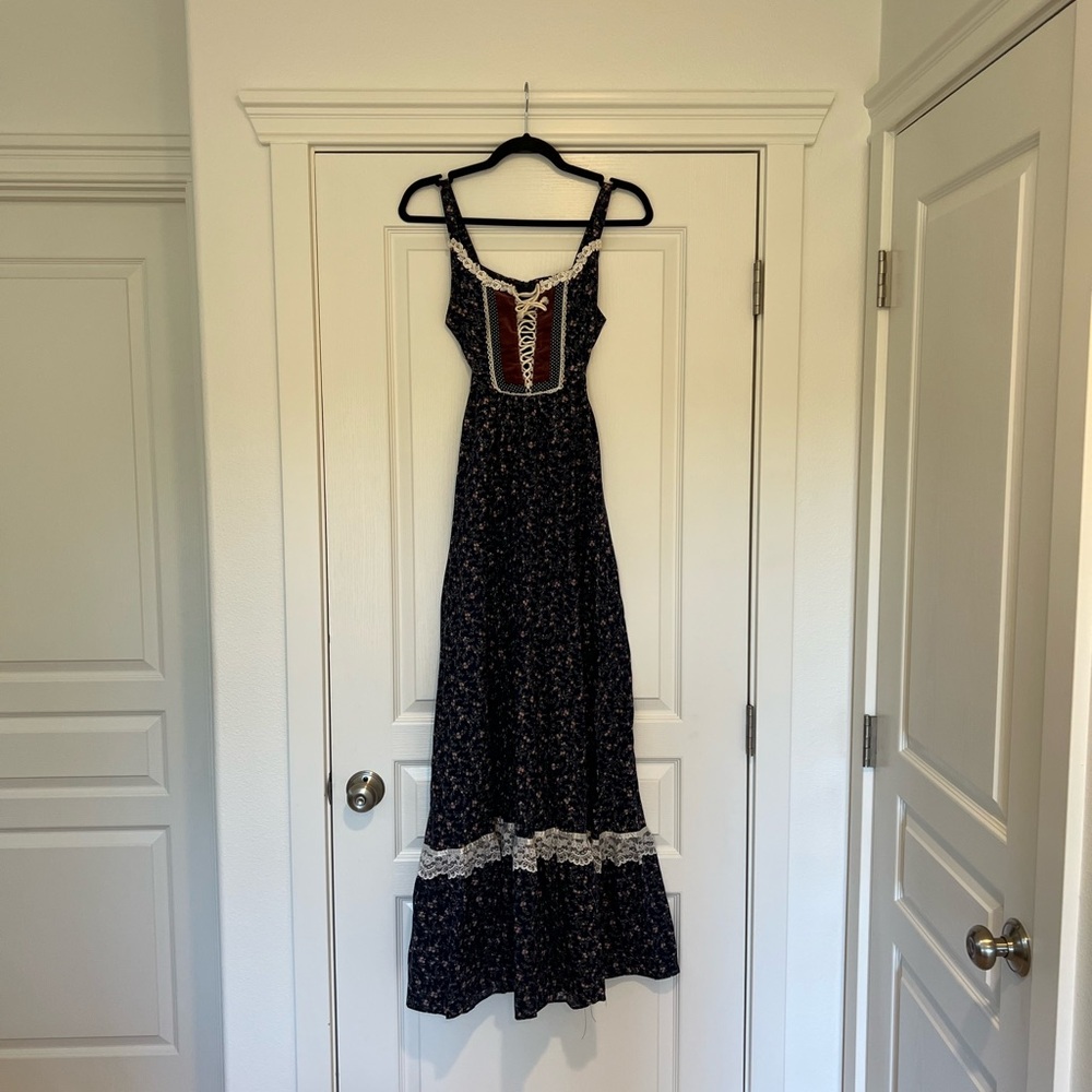Gunne Sax Ruffled Tiered Maxi Sundress